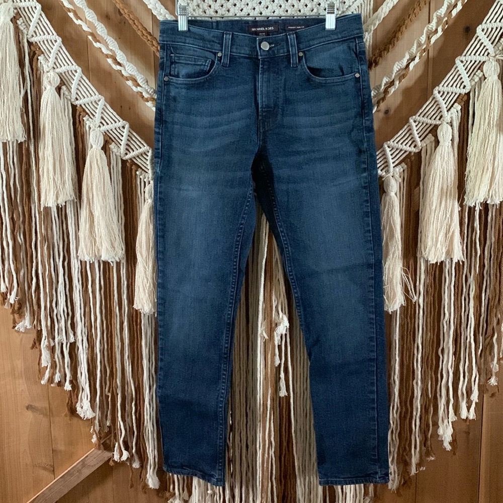 Michael Kors Dark Denim Parker Slim Fit Denim Jeans Size 30